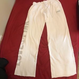 White VICTORIA SECRET sweatpants PINK XS